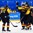 GANGNEUNG, SOUTH KOREA - FEBRUARY 21: Germany's Christian Ehrhoff #10 celebrates with Matthias Plachta #22, Patrick Hager #50 and Patrick Reimer #37 after scoring a first period goal on Team Sweden during quarterfinal round action at the PyeongChang 2018 Olympic Winter Games. (Photo by Andrea Cardin/HHOF-IIHF Images)

